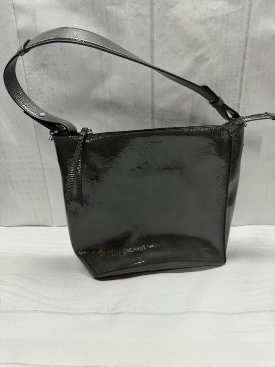 All Saints Handbags - All Saints Kita Ash Gray Patent Leather Shoulder Bag Purse
